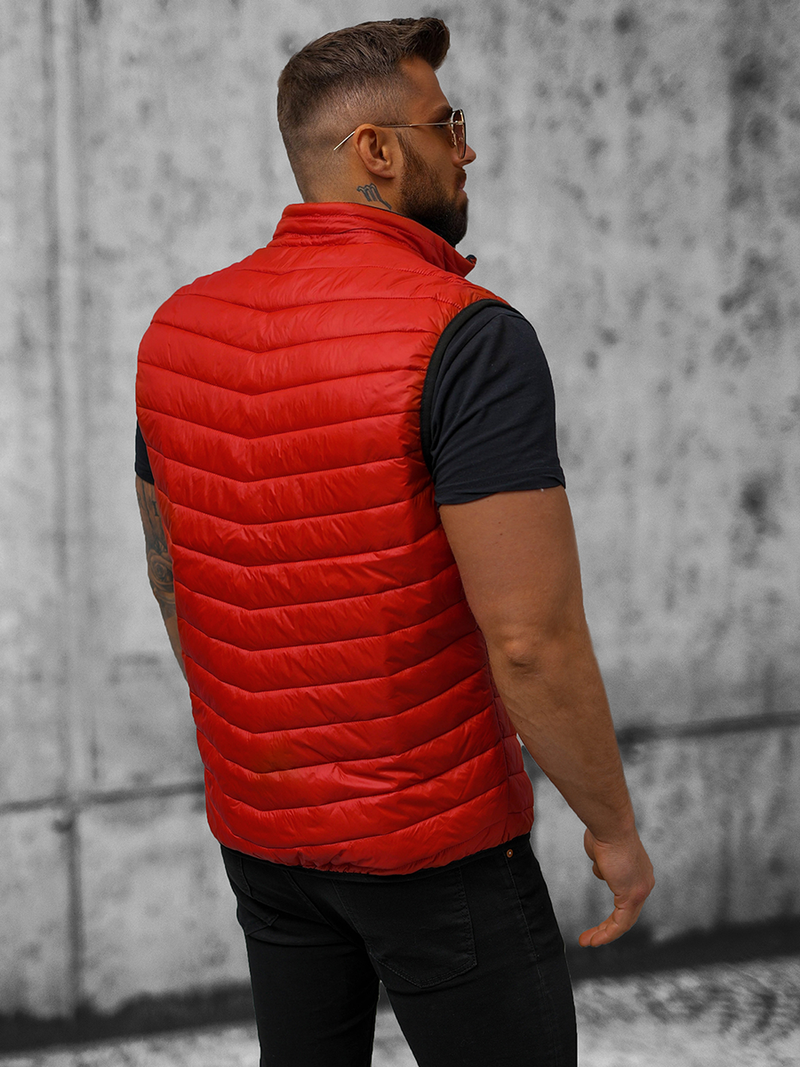 Безрукавка чоловіча Темно-червона OZONEE N/7103/5Z