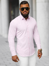 Koszula męska jasno-różowa OZONEE O/V110