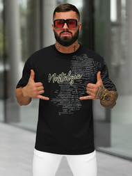 T-shirt męski loose fit czarny OZONEE O/YN2/631
