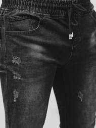 Spodnie jeansowe joggery męskie czarne OZONEE NB/MP0065/2NZ