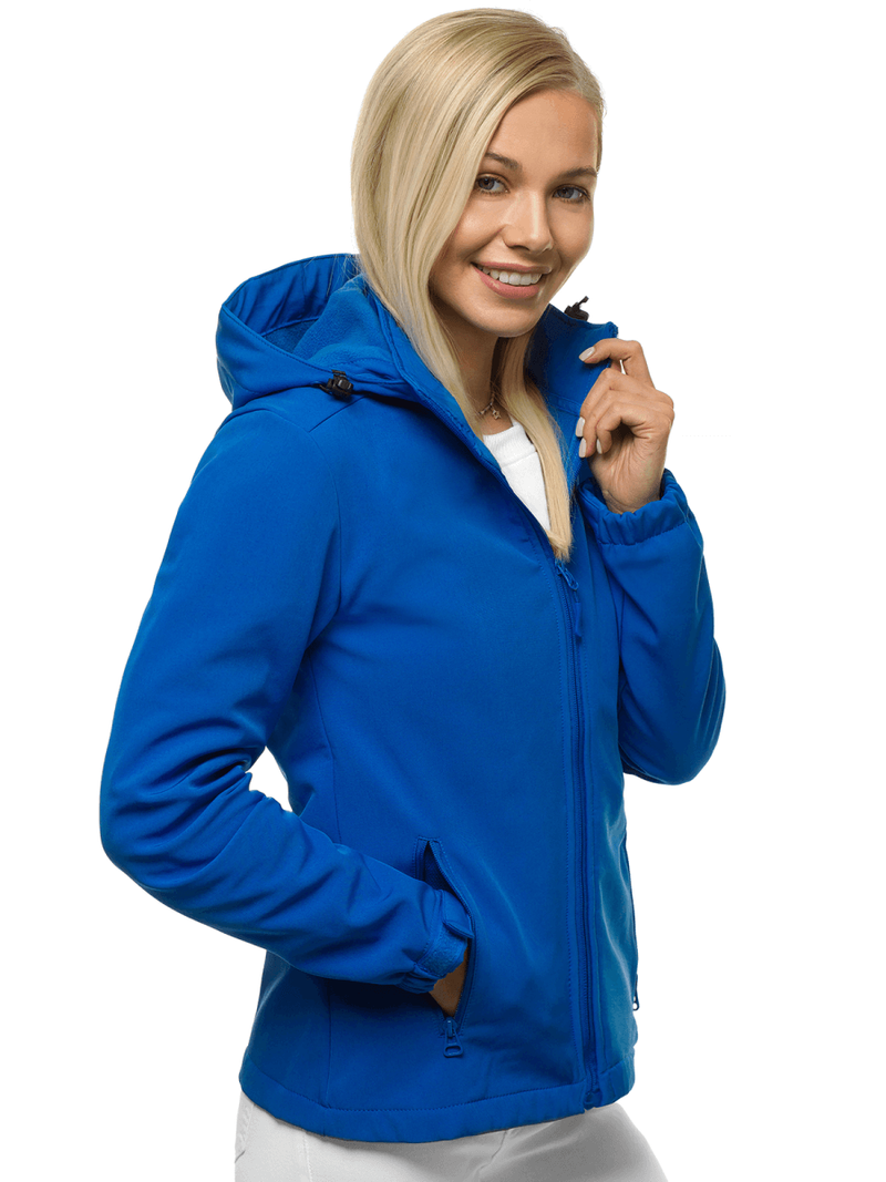 Kurtka softshell damska z kapturem niebieska OZONEE JS/HH018/9