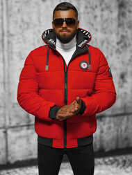 Kurtka zimowa męska pikowana czerwona OZONEE JS/84M3029/275