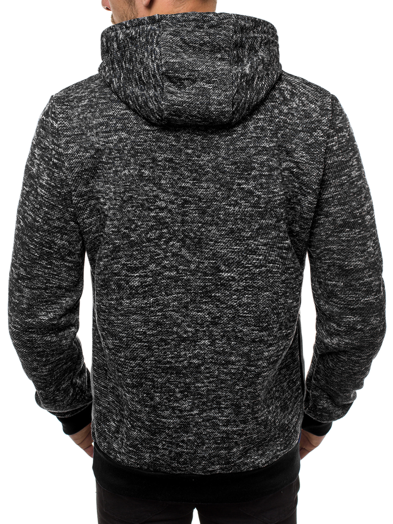 Bluza z kapturem męska czarna OZONEE JS/KS1907Z