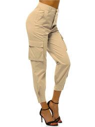 Жіночі штани Джогер Бежевi OZONEE O/HM002