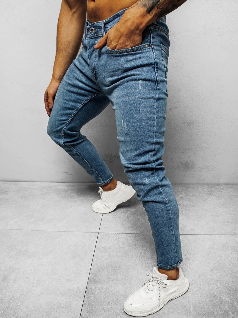 Spodnie jeansowe męskie ciemno-niebieskie OZONEE E/1230SP