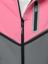 Kurtka softshell damska z kapturem szara OZONEE JS/KSW6006