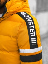 Kurtka zimowa męska pikowana żółta OZONEE JS/M8103