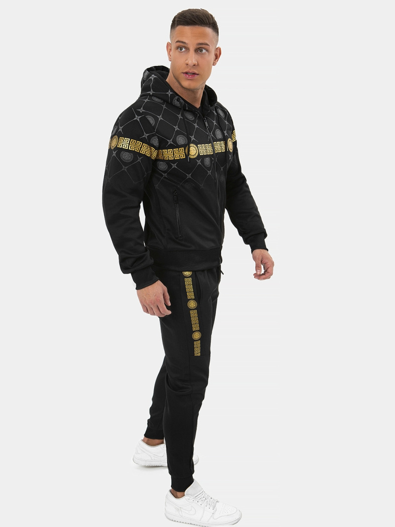 Komplet dresowy męski czarny OZONEE O/HM685