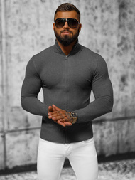 Sweter męski rozpinany grafitowy OZONEE NB/MM6004/3Z