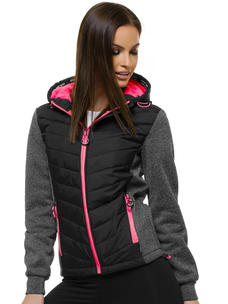 Kurtka damska czarna OZONEE JS/KSW4003