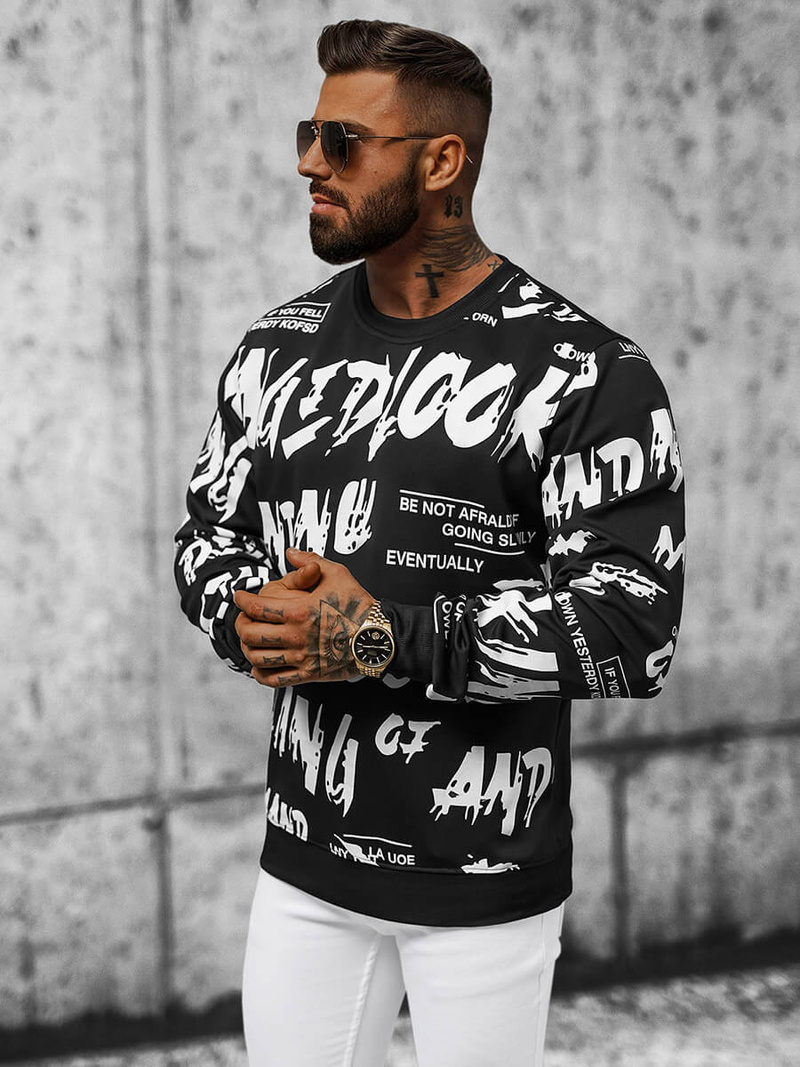 Толстовка Чоловіча Чорна OZONEE JS/8B1107/3