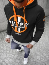 Bluza z kapturem męska czarna OZONEE JS/X-56