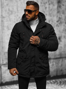 Kurtka zimowa męska czarna OZONEE JS/5M718/392