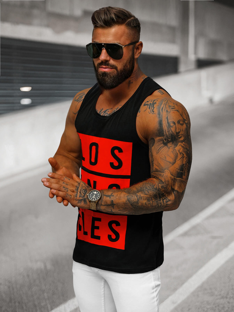 Футболка чоловіча чорна OZONEE O/T105/3