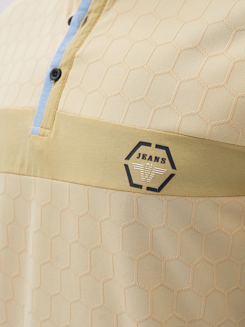 Koszulka męska polo beżowa OZONEE O/QQ922