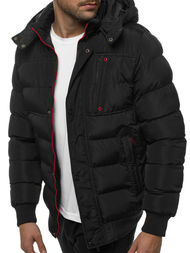 Kurtka zimowa męska pikowana czarna OZONEE JB/JP1185