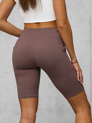 Legginsy krótkie damskie kolarki śliwkowe OZONEE JS/XY24003S