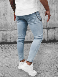 Spodnie jeansowe męskie niebieskie OZONEE O/293