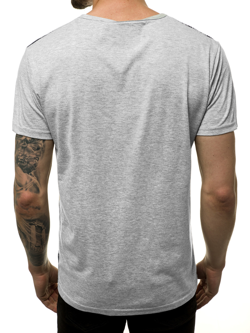 T-Shirt męski szary OZONEE JS/KS1984