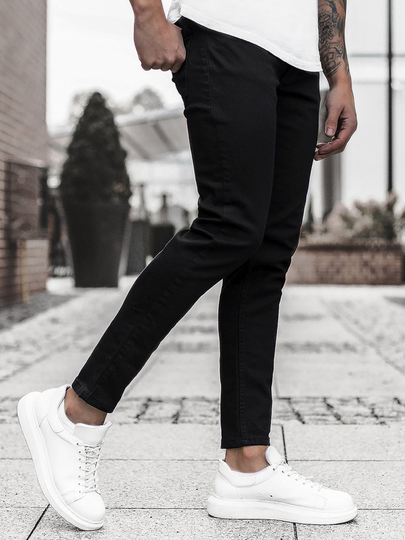 Spodnie męskie jeans czarne OZONEE O/4371/1