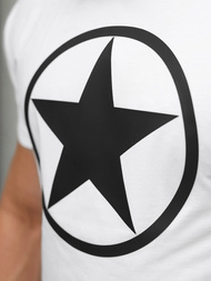 T-shirt męski slim fit biały OZONEE NB/MT3151