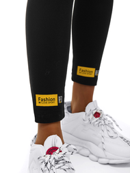 Legginsy damskie czarno-żółte OZONEE O/82330