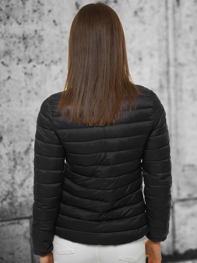 Kurtka przejściowa damska pikowana czarna OZONEE JS/M20311/392