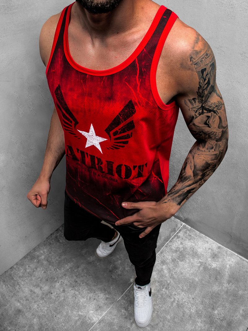 Футболка чоловіча Червона OZONEE JS/SS11056Z