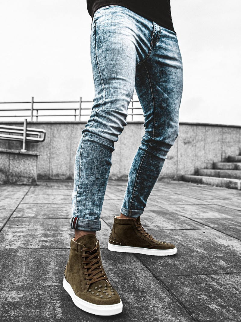 Sneakersy wysokie khaki OZONEE G/271