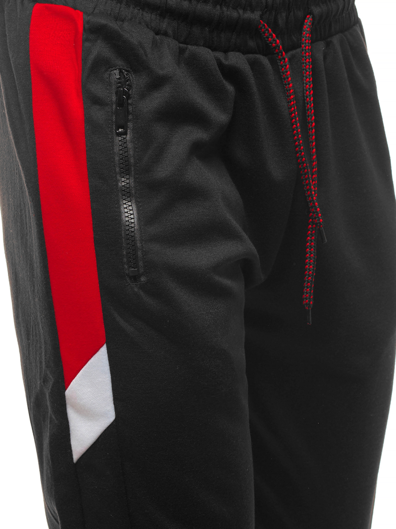 Spodnie dresowe męskie czarne OZONEE JS/JZ11026