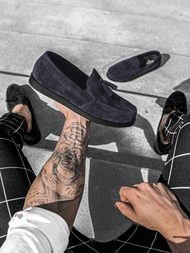 Buty męskie slip on granatowe o/kn07