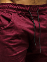 Spodnie męskie chino joggery bordowe o/11104