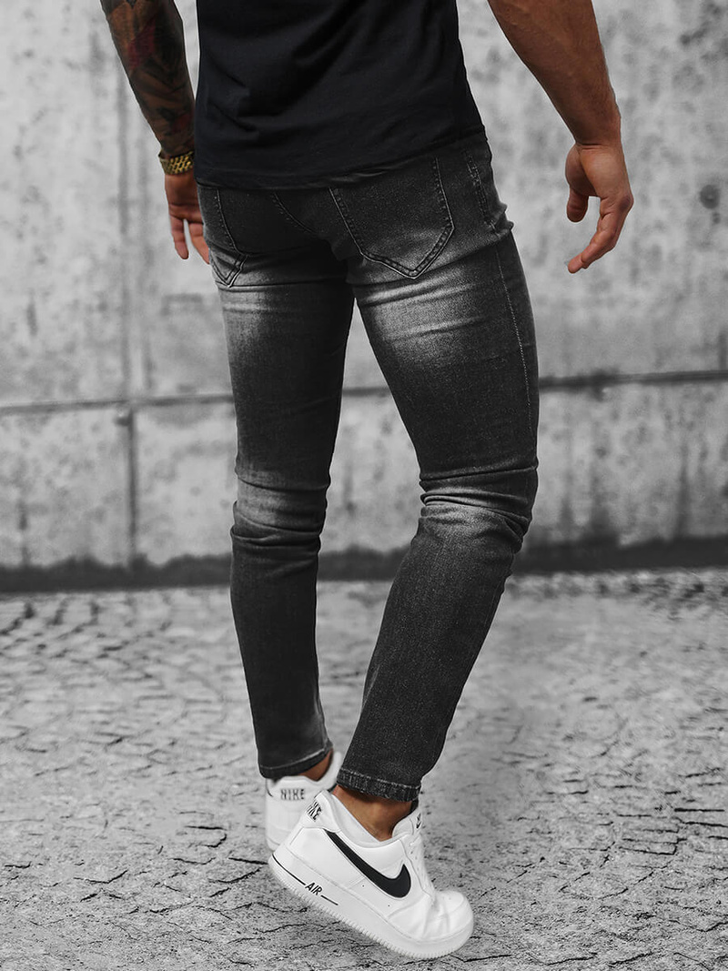 Spodnie jeansowe męskie czarne OZONEE NB/MP0021NZ