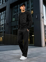 Чоловічий світшот чорний OZONEE JS/8B1976/3