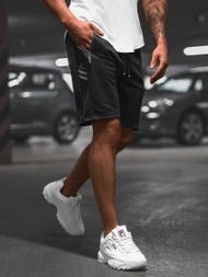 Spodenki dresowe męskie czarne OZONEE O/WW20017/1