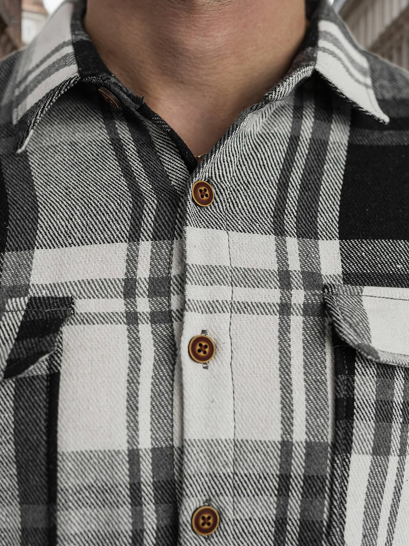 Сорочка Чоловіча Чорно-Бiла OZONEE NB/MC728N/3