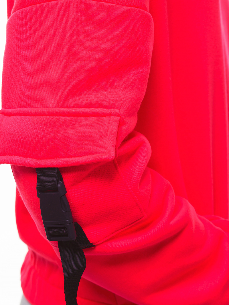 Bluza damska z kapturem różowo-neonowa OZONEE O/12104