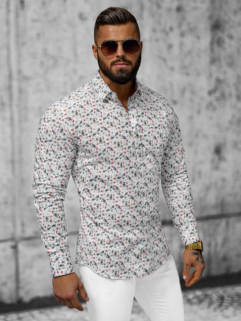 Koszula męska biała OZONEE O/V17