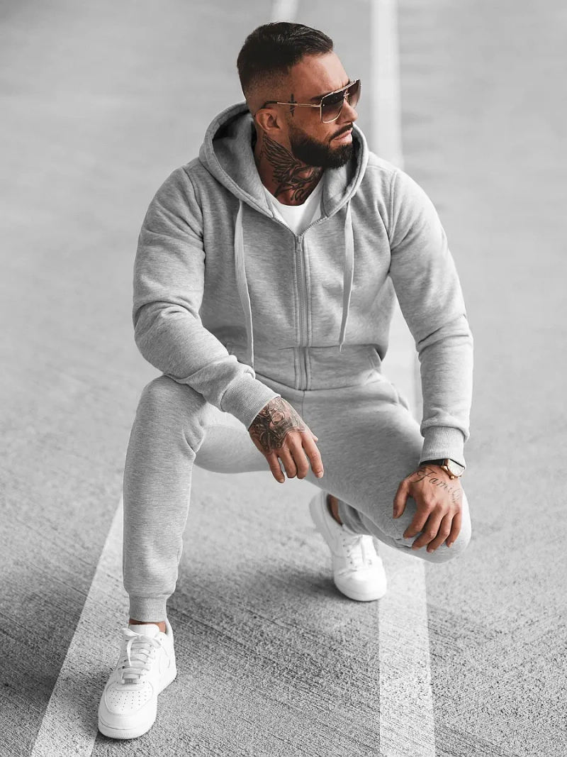 Спортивний костюм чоловічій Сiрий OZONEE JS/68C10386/2Z