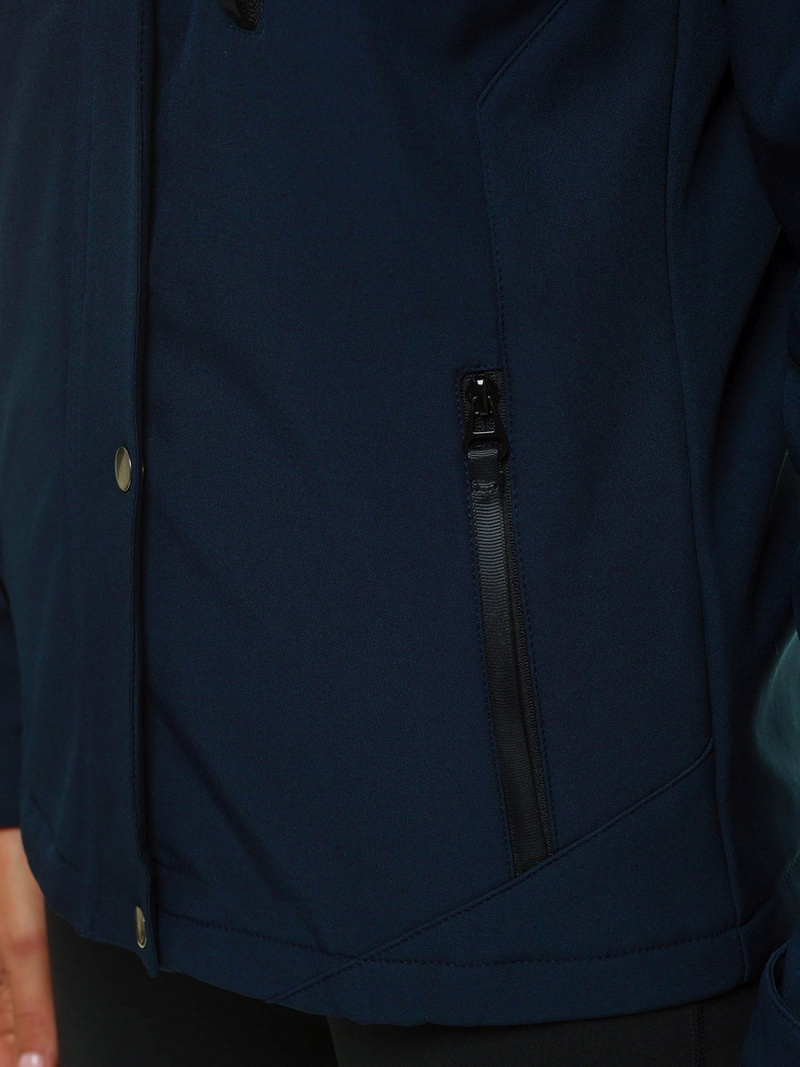 Kurtka softshell damska z kapturem granatowa OZONEE JS/HD181/4