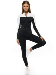 Bluza damska rozpinana czarno-biała OZONEE JS/HD149/1