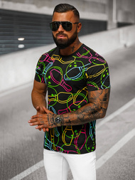 T-shirt męski czarny OZONEE O/T1272/3