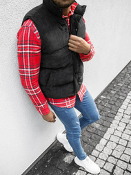 Kamizelka męska pikowana czarna OZONEE E/3950