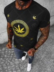 T-shirt męski czarny OZONEE O/T130/3