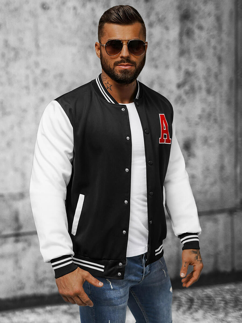 Bluza męska rozpinana czarna OZONEE JS/8B1157/3