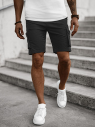 Spodenki męskie chino czarne OZONEE T/DC469