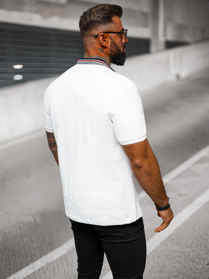 Футболка Поло Чоловіча Бiла OZONEE O/DA829