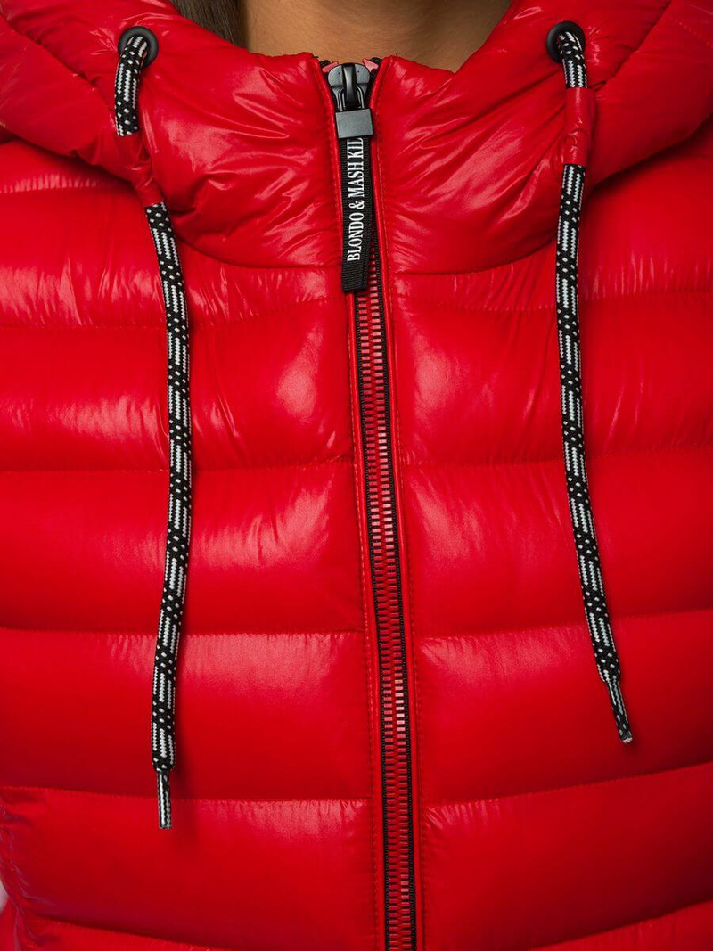 Стьобаний жіночий жилет Червона OZONEE N/6816/11