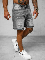 Spodenki męskie jeansowe czarne OZONEE O/JD-2447K