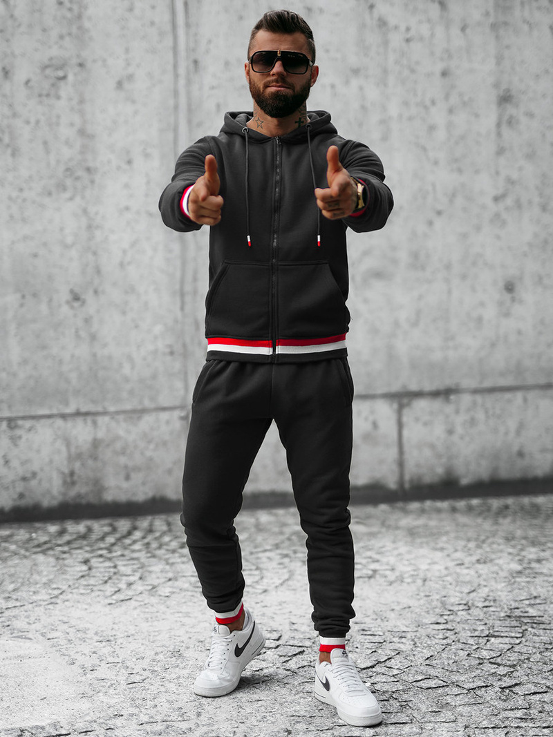 Спортивний костюм чоловічій Чорний OZONEE JS/8C65/3